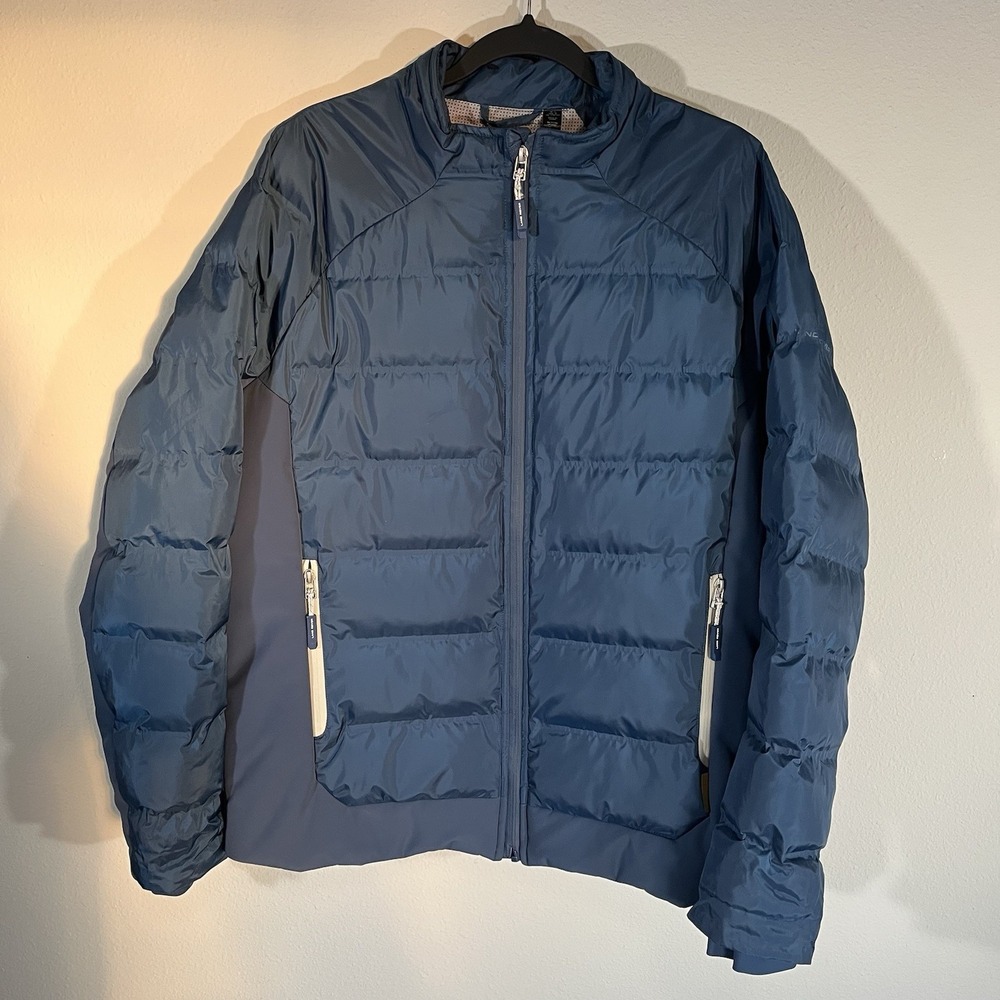Land Rover Men's Puffer Jacket Size M Zip Up Insulated Cars Range Vintage 00s